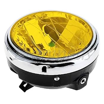 Amazon | 180パイ イエローレンズ ヘッドライト ケース メッキ
